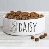 Personalised Scribble Dog 14cm Medium Pet Bowl: 2 - Pet Products By Gift Moments