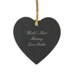 Personalised Script Engraved Slate Heart Decoration - Shop Decorations At Gift Moments - 2