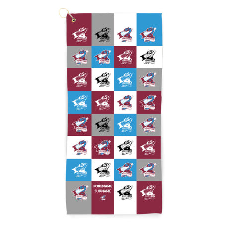 Personalised Scunthorpe United Chequered Golf Towel: 1 - Golf Towels By Scunthorpe United