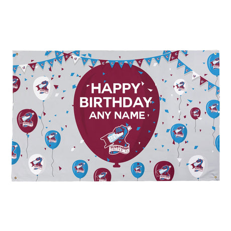 Personalised Scunthorpe United FC Birthday 5ft x 3ft Banner: 1 - Flags & Banners By Scunthorpe United