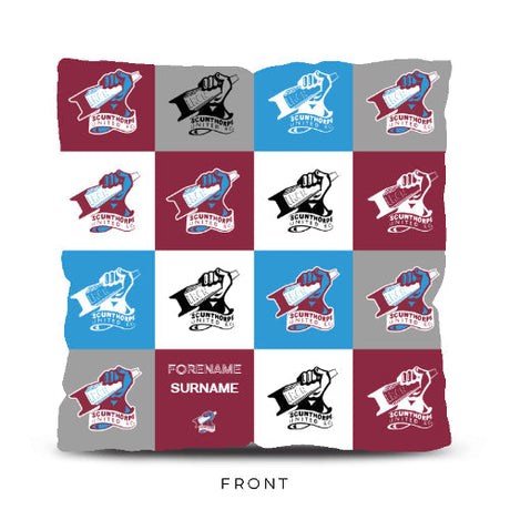 Personalised Scunthorpe United FC Chequered 18’’ Cushion: 1 - Cushions By Scunthorpe United