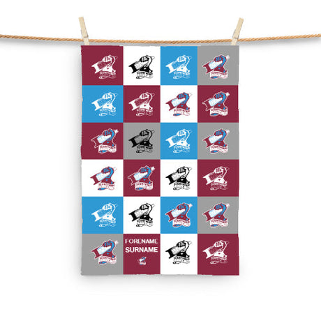 Personalised Scunthorpe United FC Chequered Tea Towel: 1 - Tea Towels By Scunthorpe United