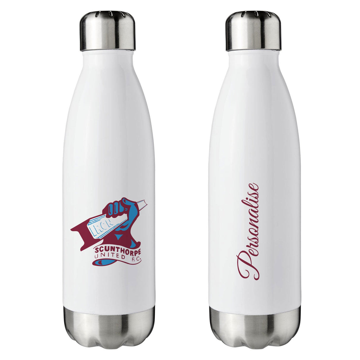 Personalised Scunthorpe United FC Crest Insulated Water Bottle: 1 - Water Bottles By Scunthorpe United