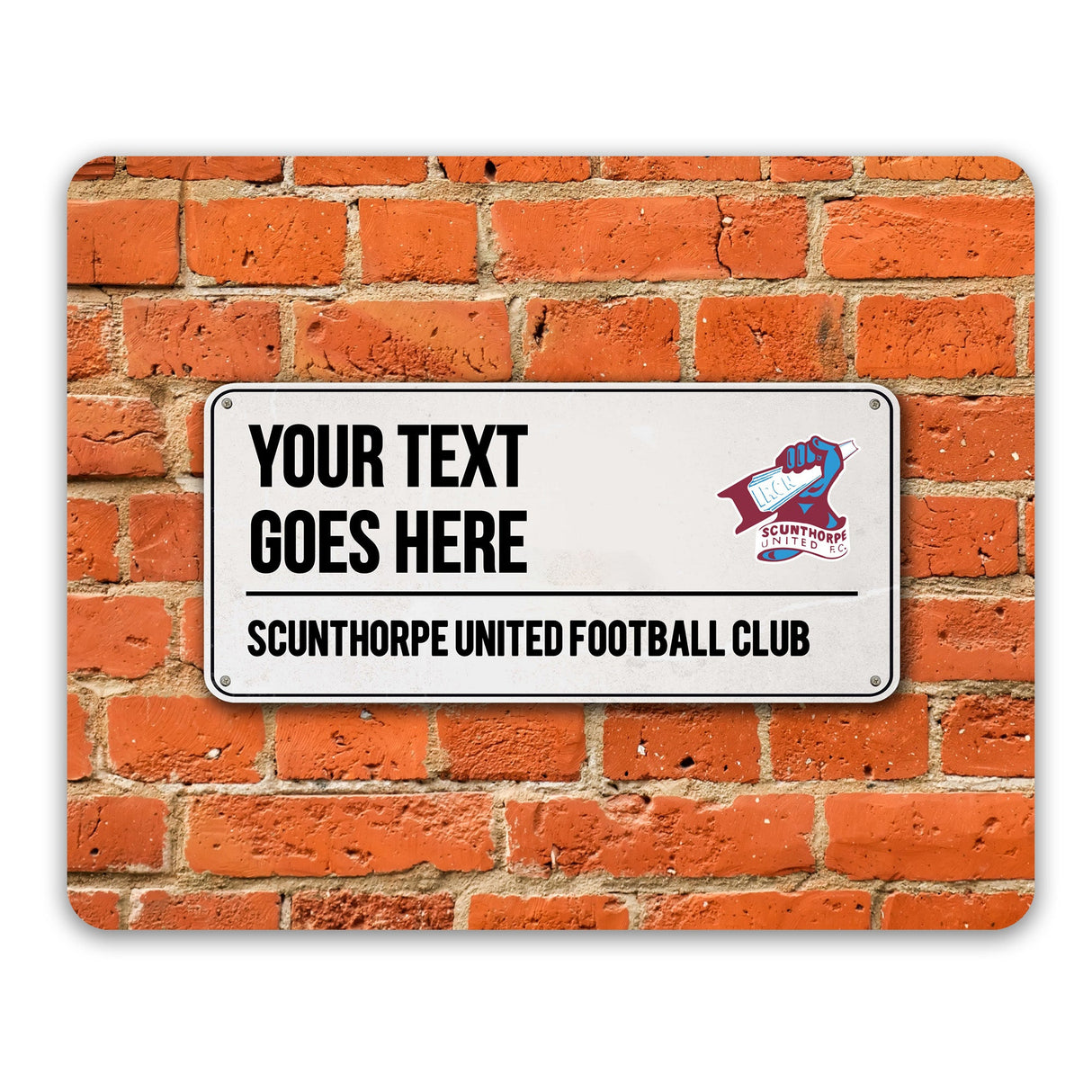 Personalised Scunthorpe United FC Street Sign Mouse Mat: 1 - Tech Accessories By Scunthorpe United