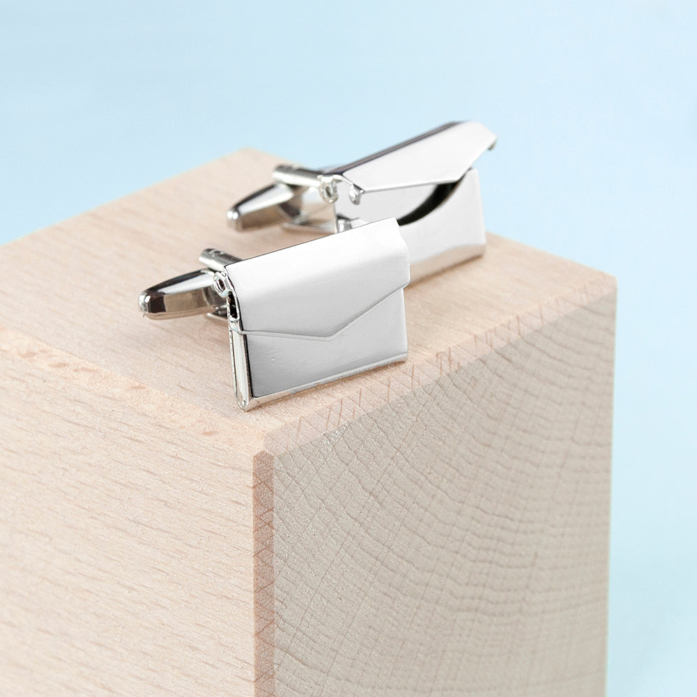 Personalised Secret Message Envelope Cufflinks: 4 - Cufflinks & Tie Slides By Gift Moments