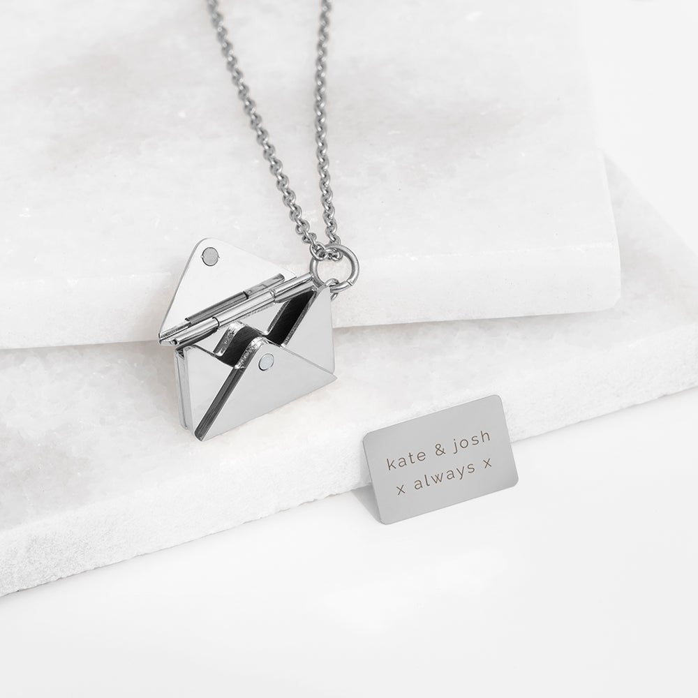 Personalised Secret Message Envelope Necklaces: 2 - Necklaces By Gift Moments