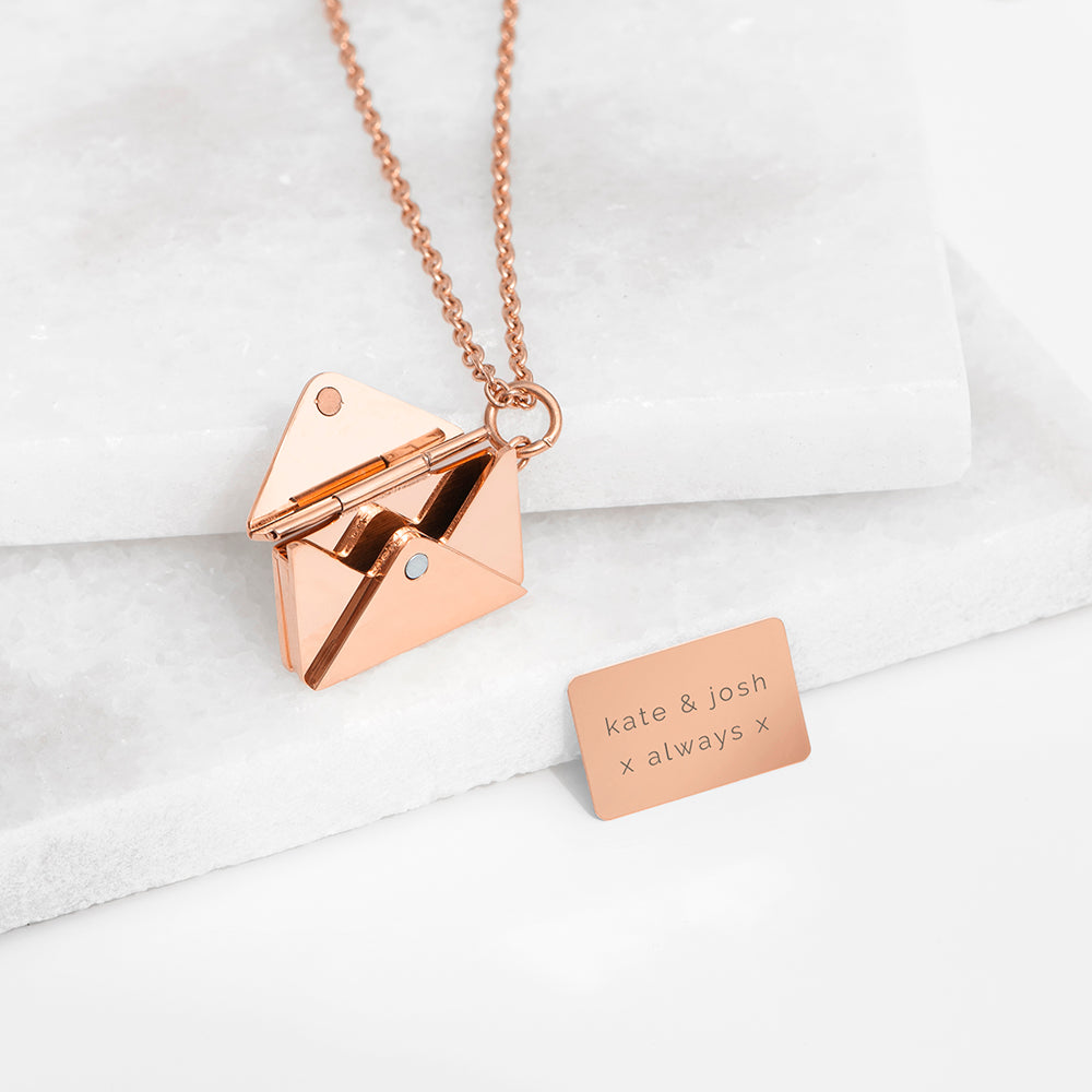 Personalised Secret Message Envelope Necklaces: 3 - Necklaces By Gift Moments