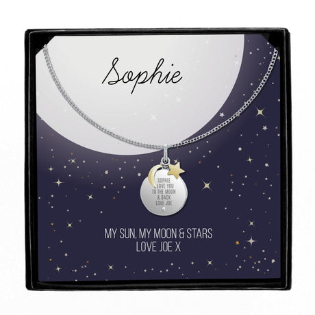 Personalised Sentiment Disc Necklace and Box: 5 - Necklaces By Gift Moments
