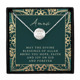 Personalised Sentiment Eid and Ramadan Disc Necklace and Box: 4 - Necklaces By Gift Moments