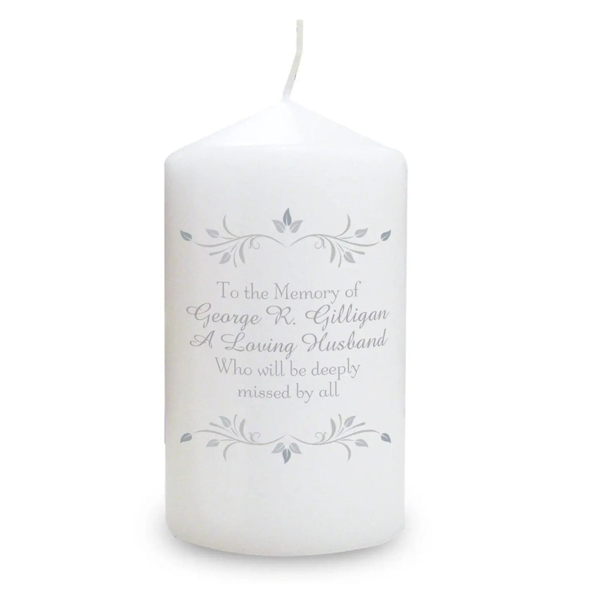 Personalised Sentiments Memorial Pillar Candle: 3 - Candles By Gift Moments