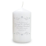 Personalised Sentiments Memorial Pillar Candle: 3 - Candles By Gift Moments