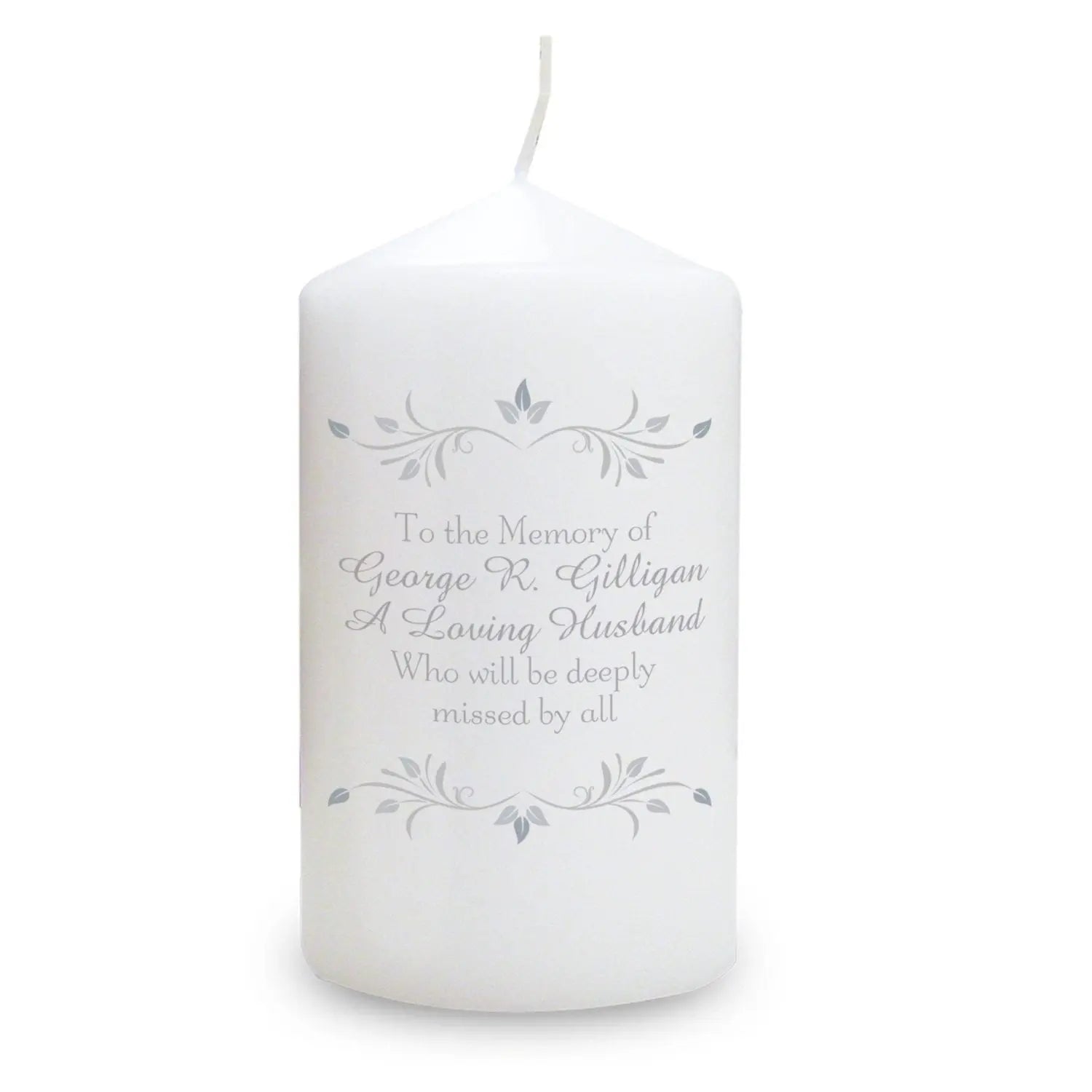 Personalised Sentiments Pillar Candle: 3 - Candles By Gift Moments