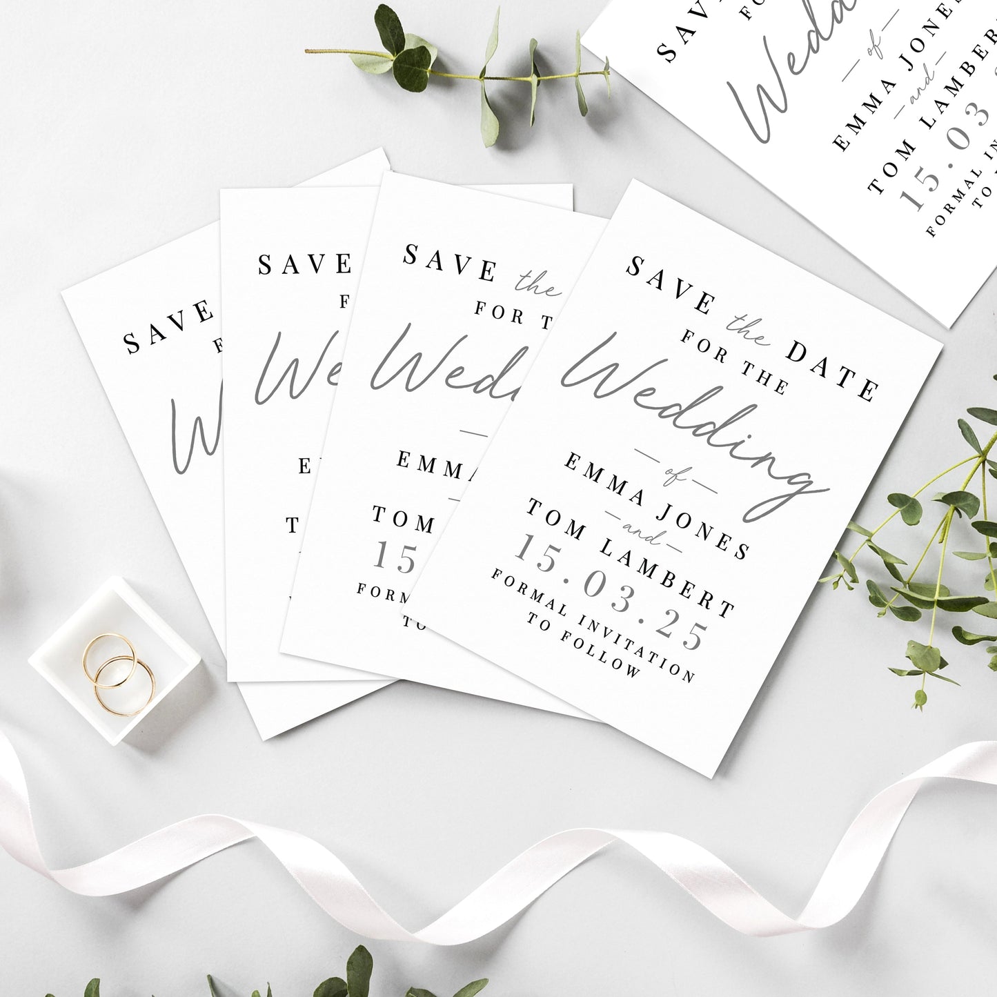 Personalised Set of 36 Wedding Save the Dates: 4 - Keepsakes By Gift Moments