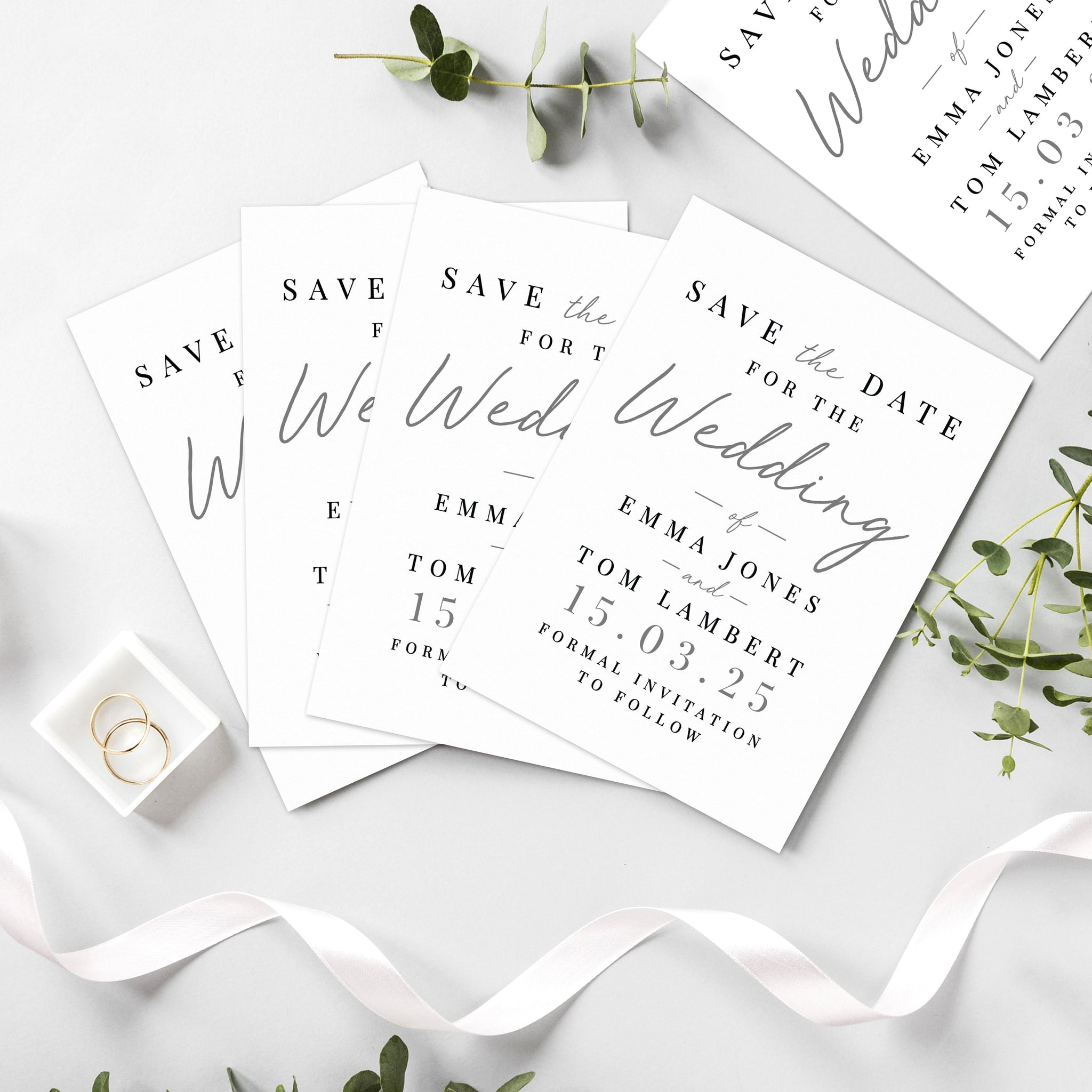 Personalised Set of 36 Wedding Save the Dates: 4 - Keepsakes By Gift Moments