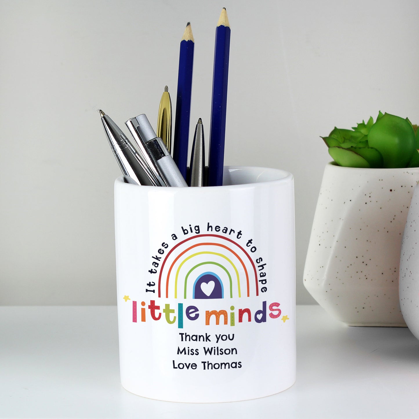 Personalised Shape Little Minds Ceramic Storage Pot: 2 - Storage By Gift Moments