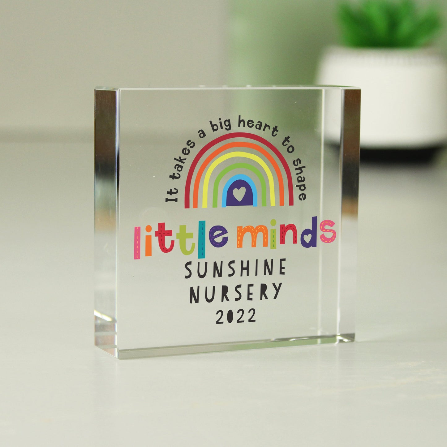 Personalised Shape Little Minds Crystal Token: 3 - Crystal Tokens By Gift Moments