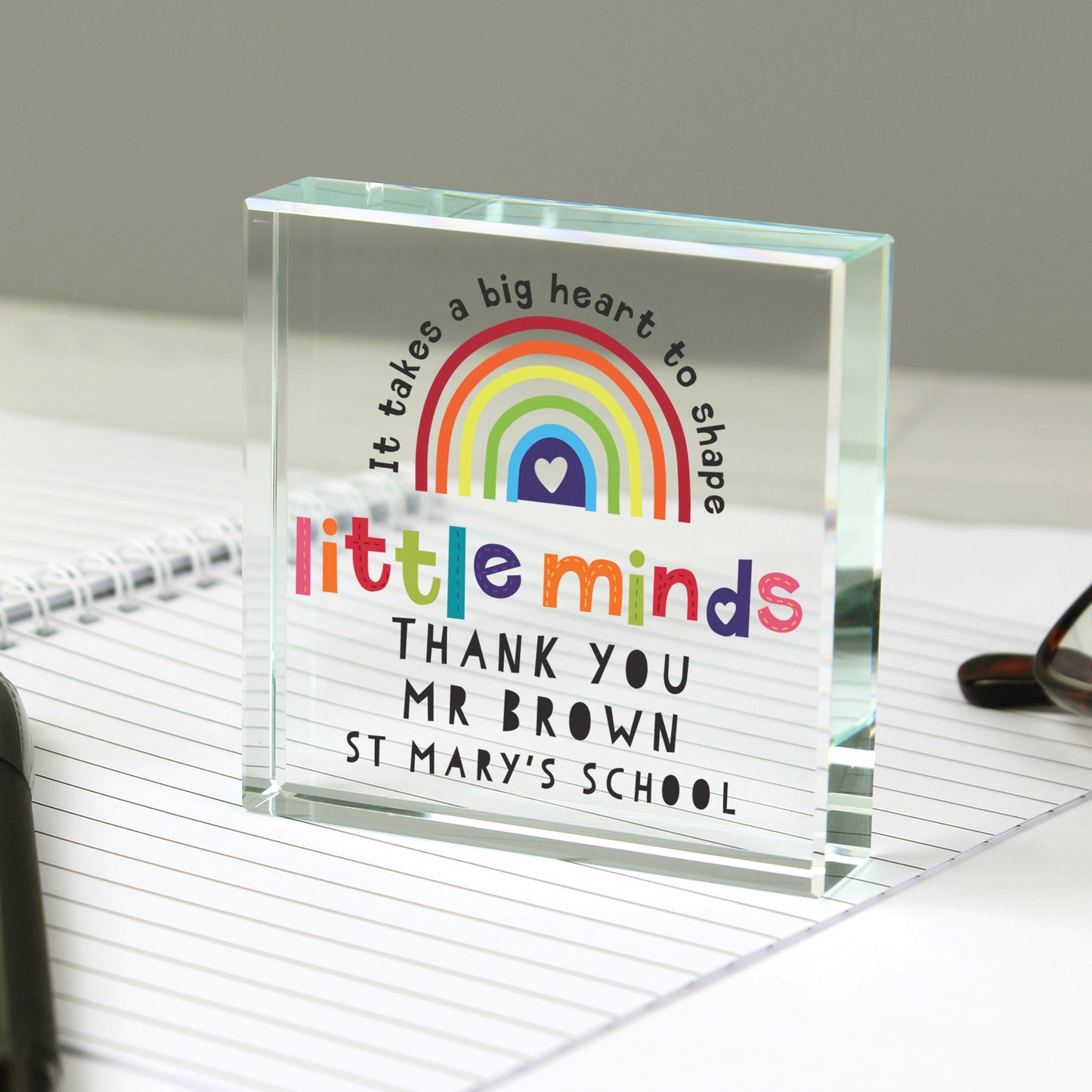 Personalised Shape Little Minds Crystal Token: 1 - Crystal Tokens By Gift Moments