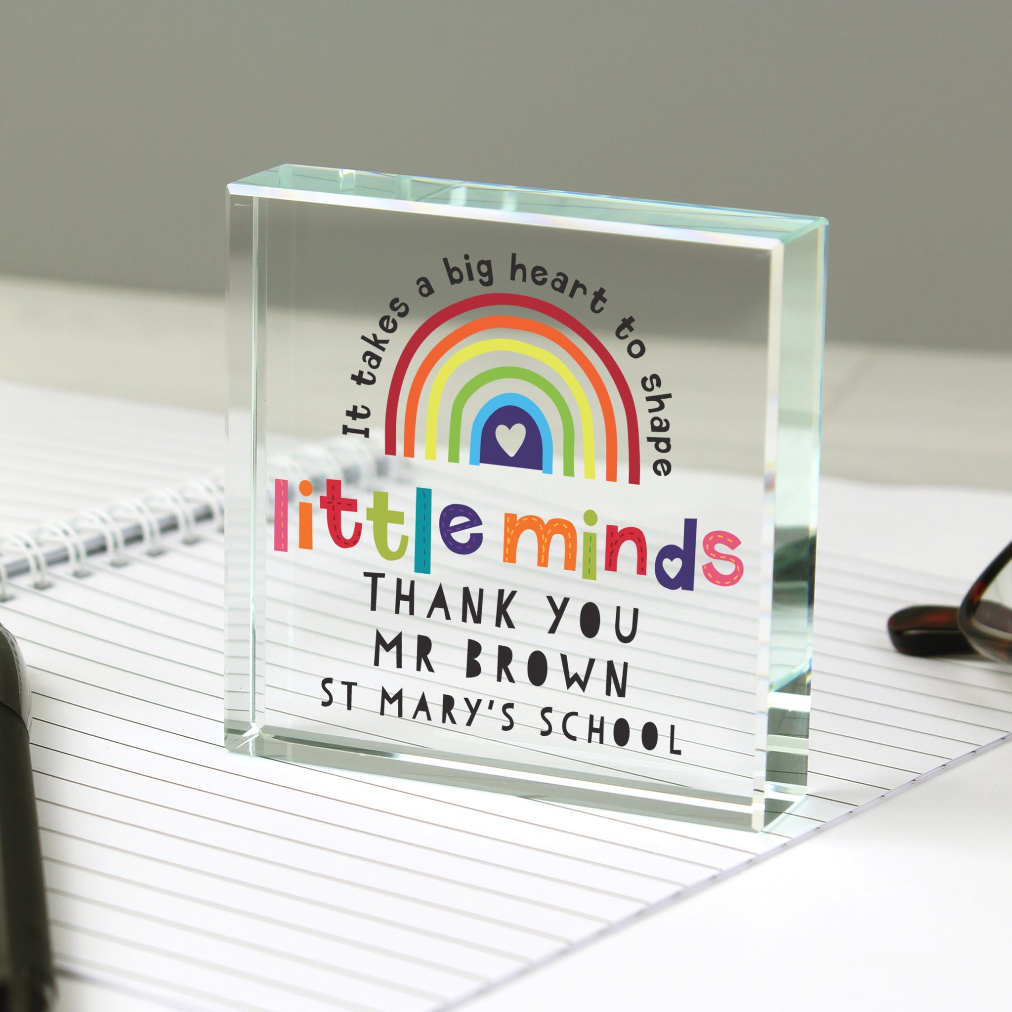 Personalised Shape Little Minds Crystal Token: 1 - Crystal Tokens By Gift Moments
