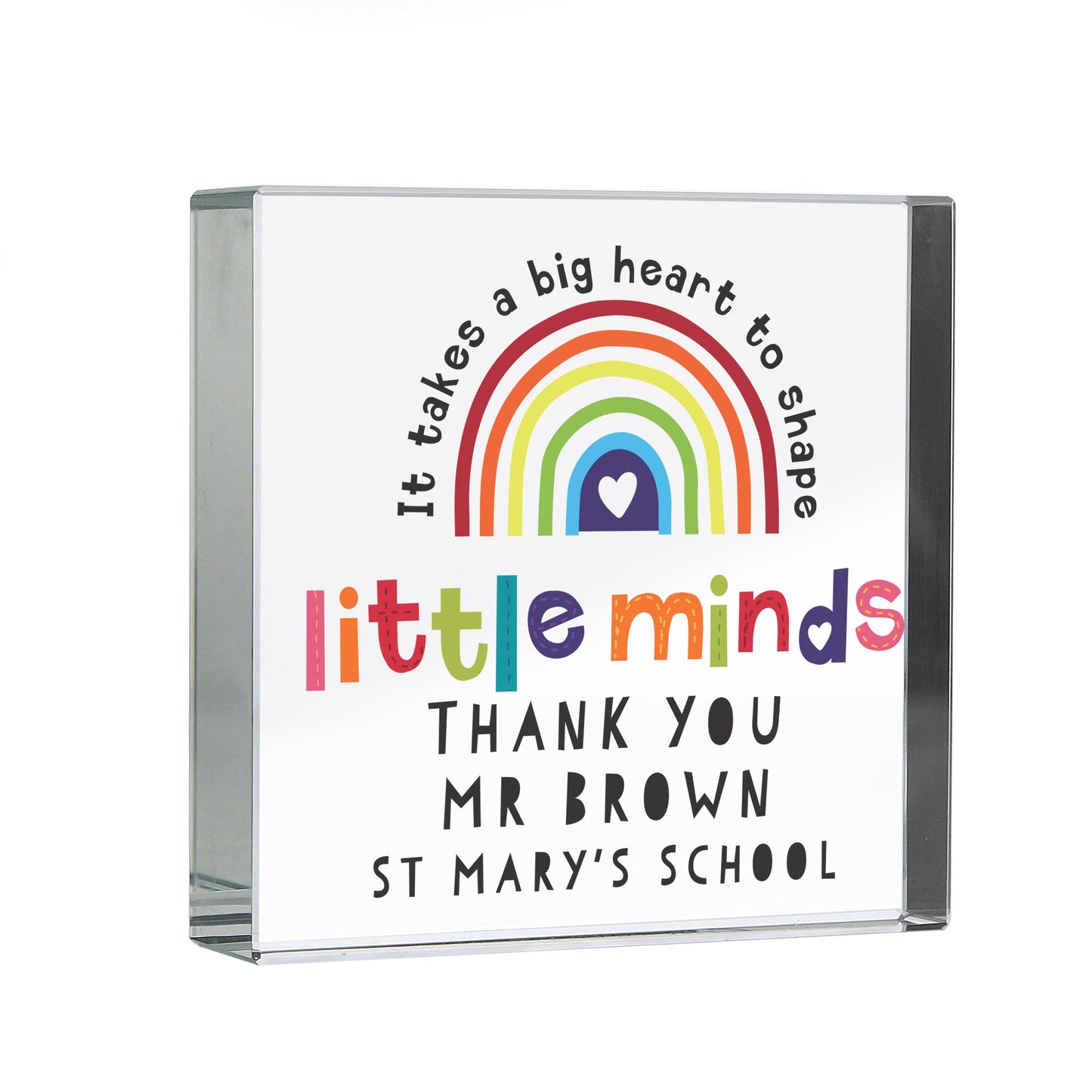 Personalised Shape Little Minds Crystal Token: 4 - Crystal Tokens By Gift Moments
