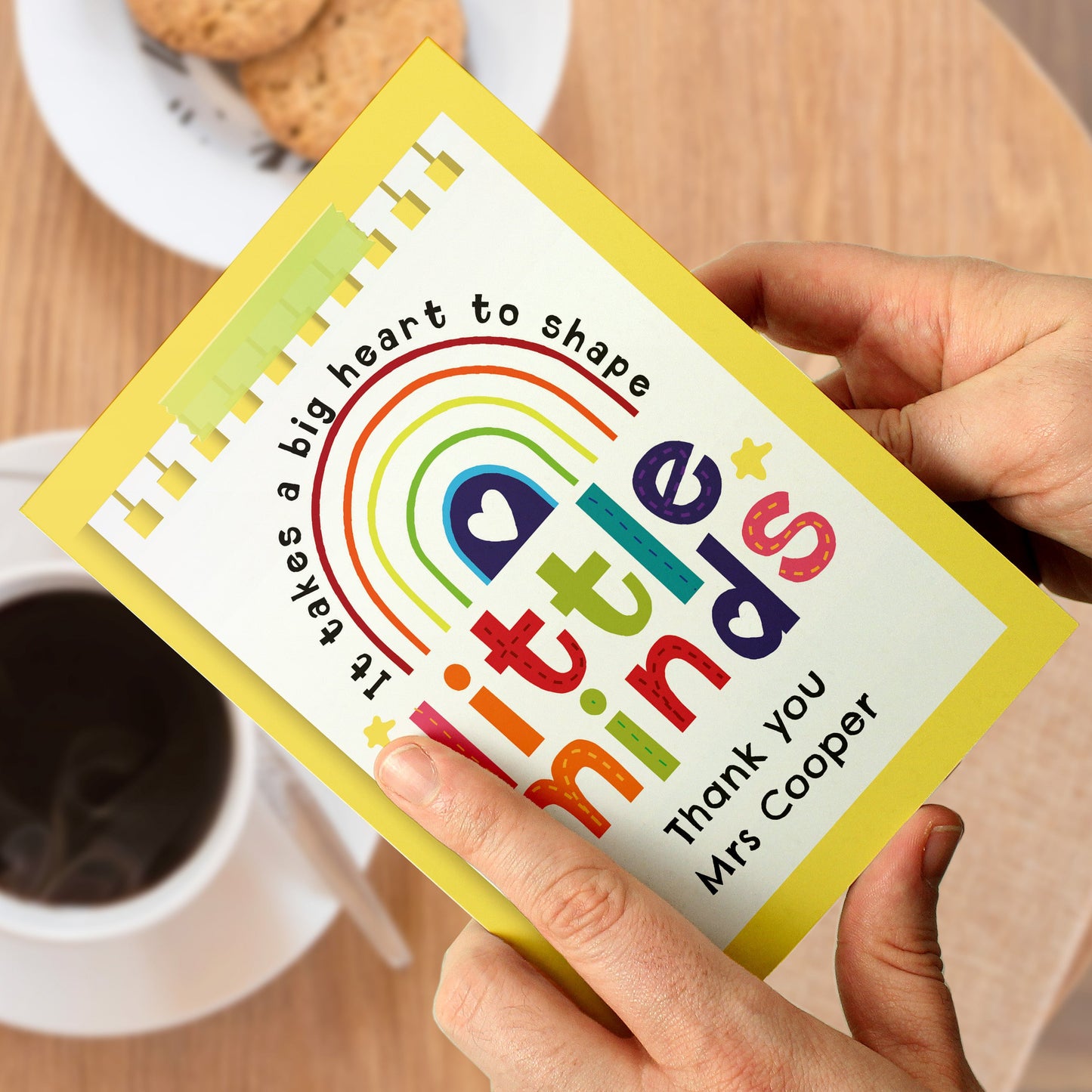 Personalised Shape Little Minds Greeting Card: 3 - Greeting Cards By Gift Moments