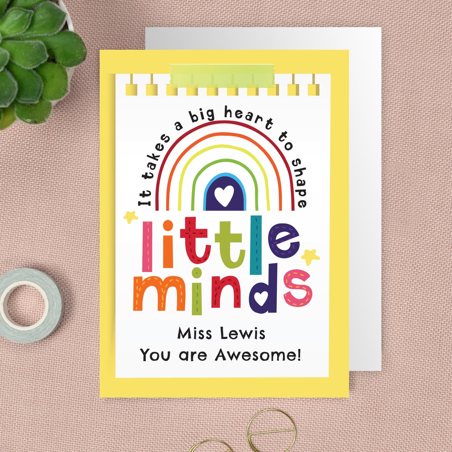 Personalised Shape Little Minds Greeting Card: 1 - Greeting Cards By Gift Moments