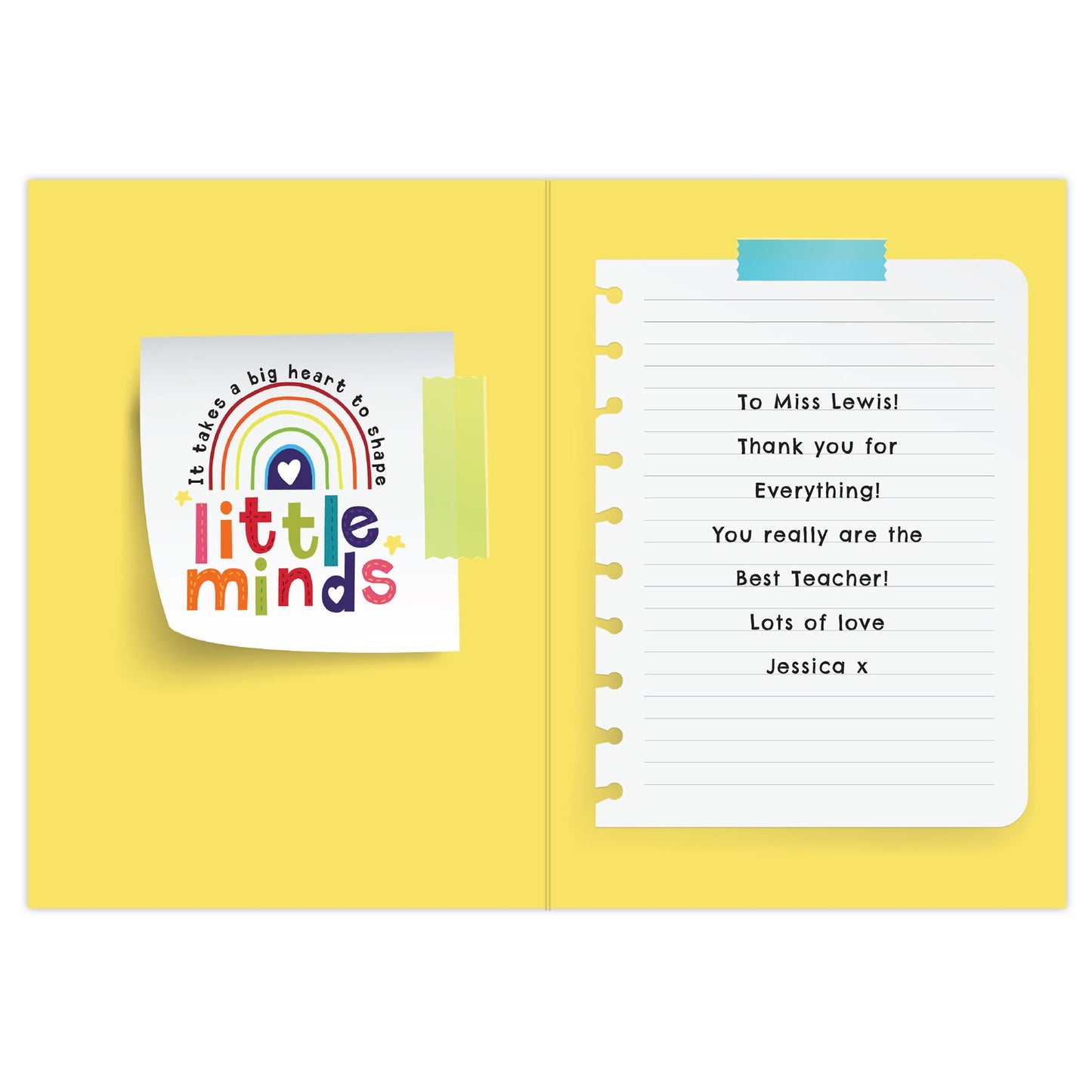 Personalised Shape Little Minds Greeting Card: 5 - Greeting Cards By Gift Moments