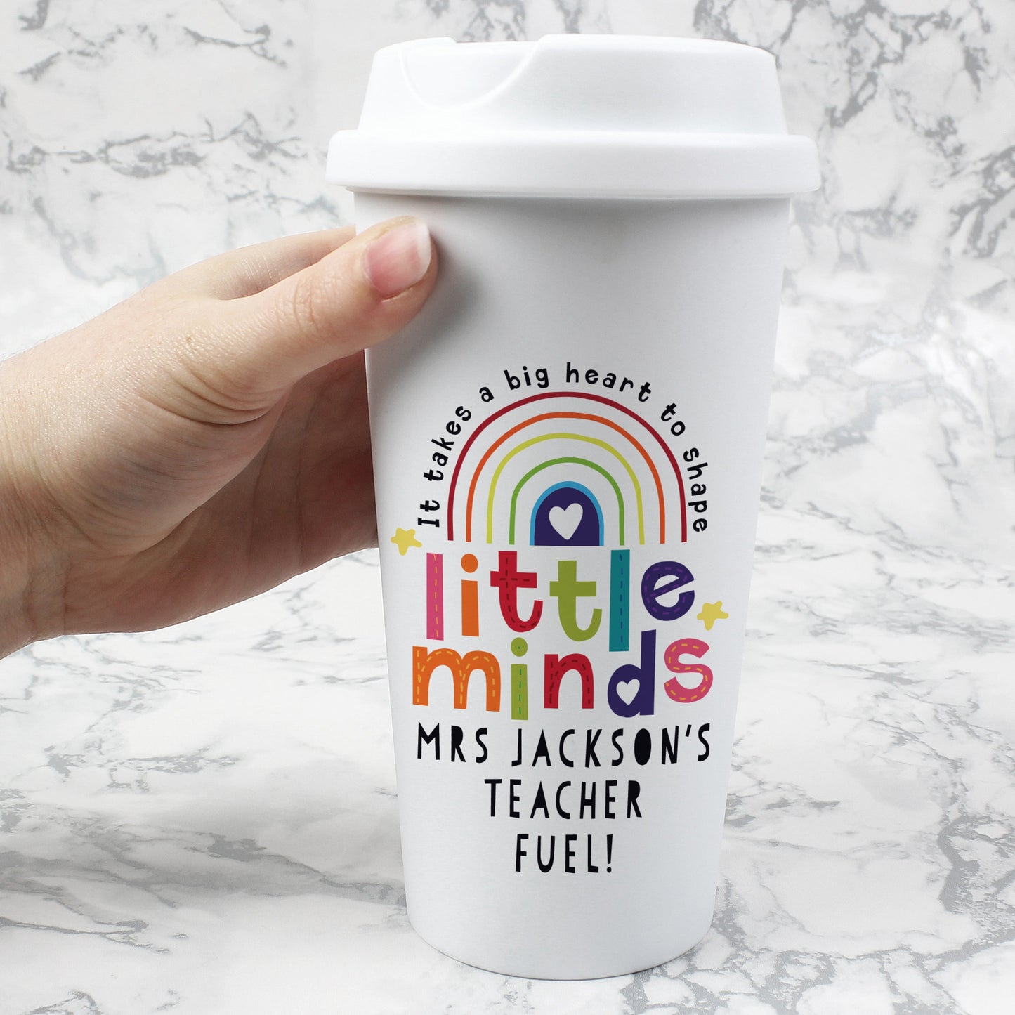 Personalised Shape Little Minds Travel Mug: 4 - Travel Mugs By Gift Moments
