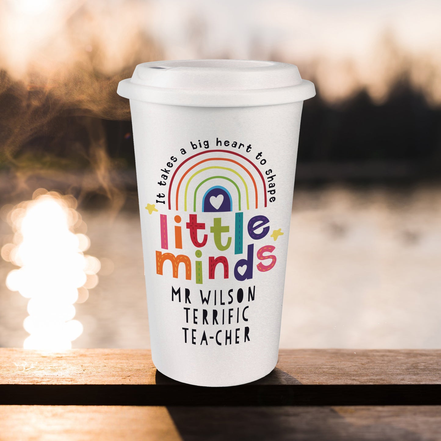 Personalised Shape Little Minds Travel Mug: 5 - Travel Mugs By Gift Moments
