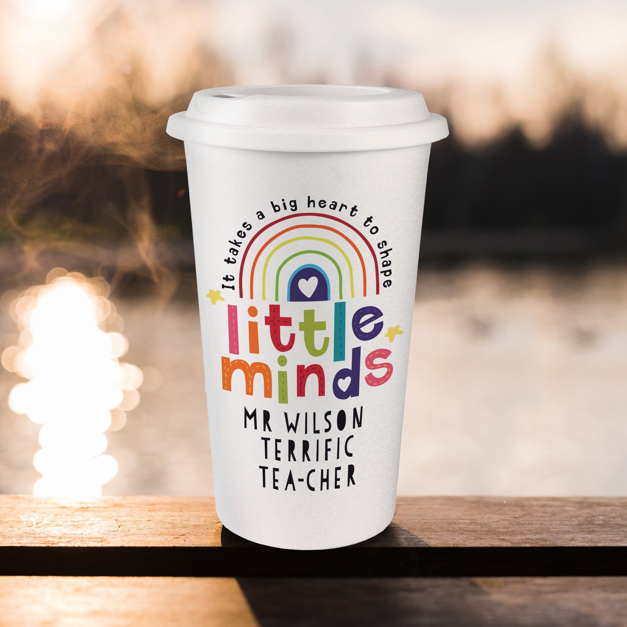 Personalised Shape Little Minds Travel Mug: 5 - Travel Mugs By Gift Moments