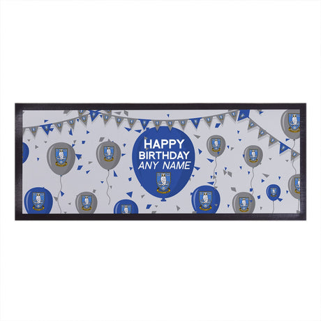 Personalised Sheffield Wednesday FC Balloons Bar Runner: 1 - Barware By Sheffield Wednesday