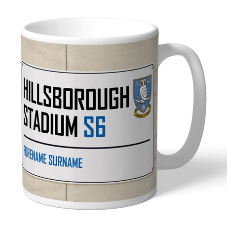 Personalised Sheffield Wednesday FC Street Sign Mug: 1 - Mugs By Sheffield Wednesday