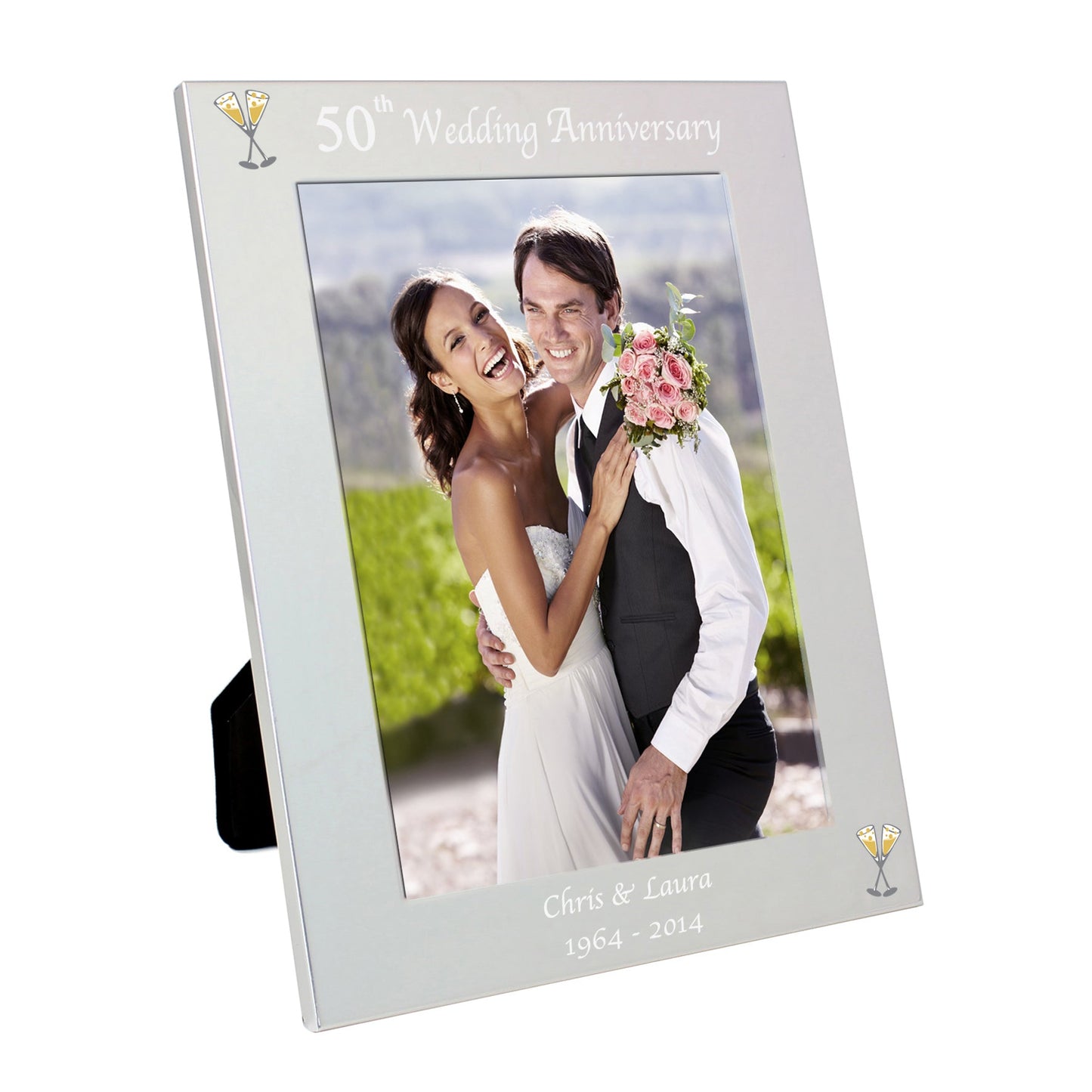 Personalised Silver 5x7 50th Wedding Anniversary Photo Frame: 2 - Photo Frames By Gift Moments