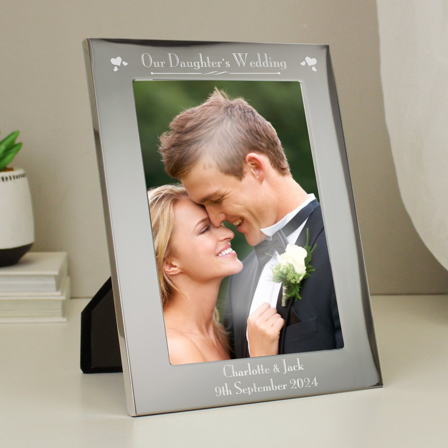 Personalised Silver 5x7 Our Daughters Wedding Photo Frame: 4 - Photo Frames By Gift Moments