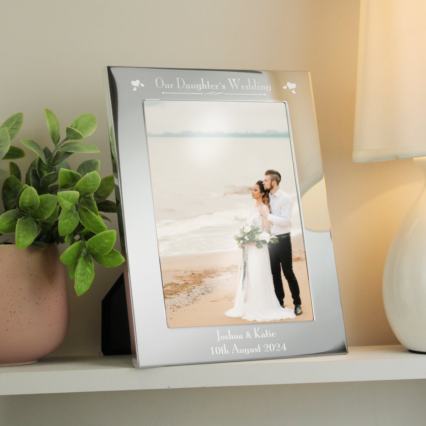Personalised Silver 5x7 Our Daughters Wedding Photo Frame: 3 - Photo Frames By Gift Moments