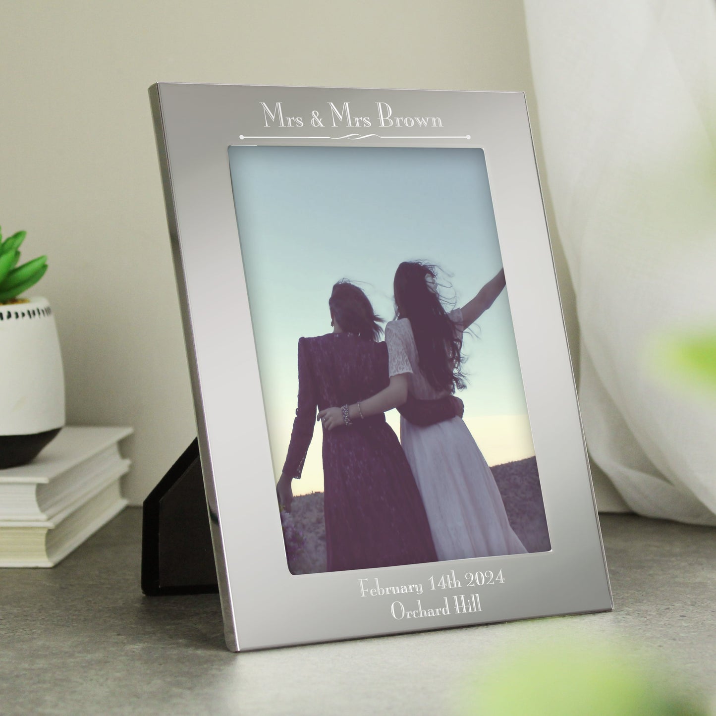 Personalised Silver 5x7 Decorative Photo Frame: 3 - Photo Frames By Gift Moments