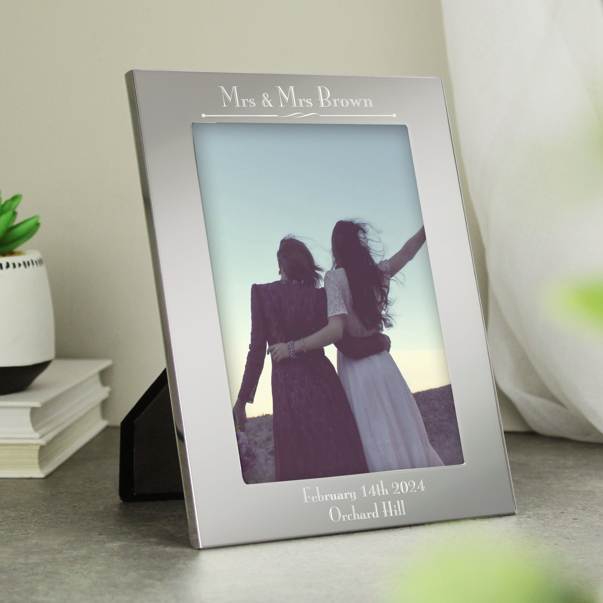 Personalised Silver 5x7 Decorative Photo Frame: 3 - Photo Frames By Gift Moments
