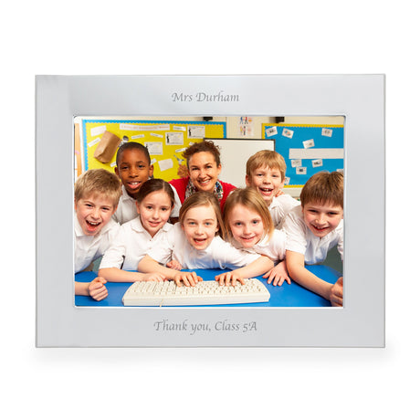 Personalised Silver 5x7 Landscape Photo Frame: 9 - Photo Frames By Gift Moments