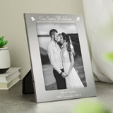 Personalised Silver 5x7 Our Sons Wedding Photo Frame: 1 - Photo Frames By Gift Moments