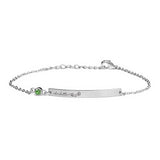 Personalised Silver Birth Flower Swarovski Crystal Bracelets: 17 - Bracelets By Gift Moments