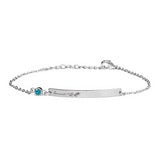 Personalised Silver Birth Flower Swarovski Crystal Bracelets: 25 - Bracelets By Gift Moments