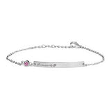 Personalised Silver Birth Flower Swarovski Crystal Bracelets: 24 - Bracelets By Gift Moments