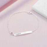 Personalised Silver Birthstone Swarovski Crystal Bracelets: 6 - June - Bracelets By Gift Moments