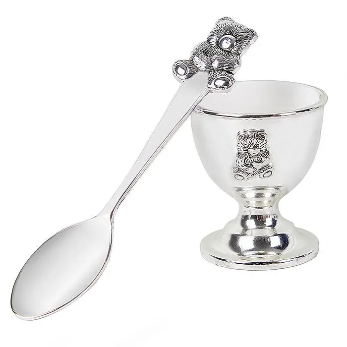 Personalised Silver Egg Cup & Spoon: 7 - Egg Cups By Gift Moments