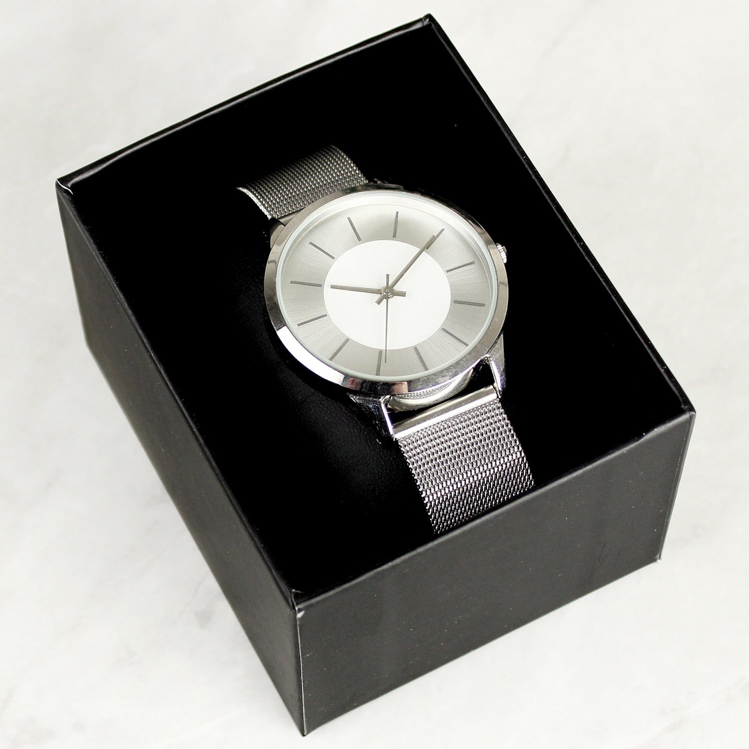 Personalised Silver with Mesh Style Strap Watch: 4 - Watches By Gift Moments