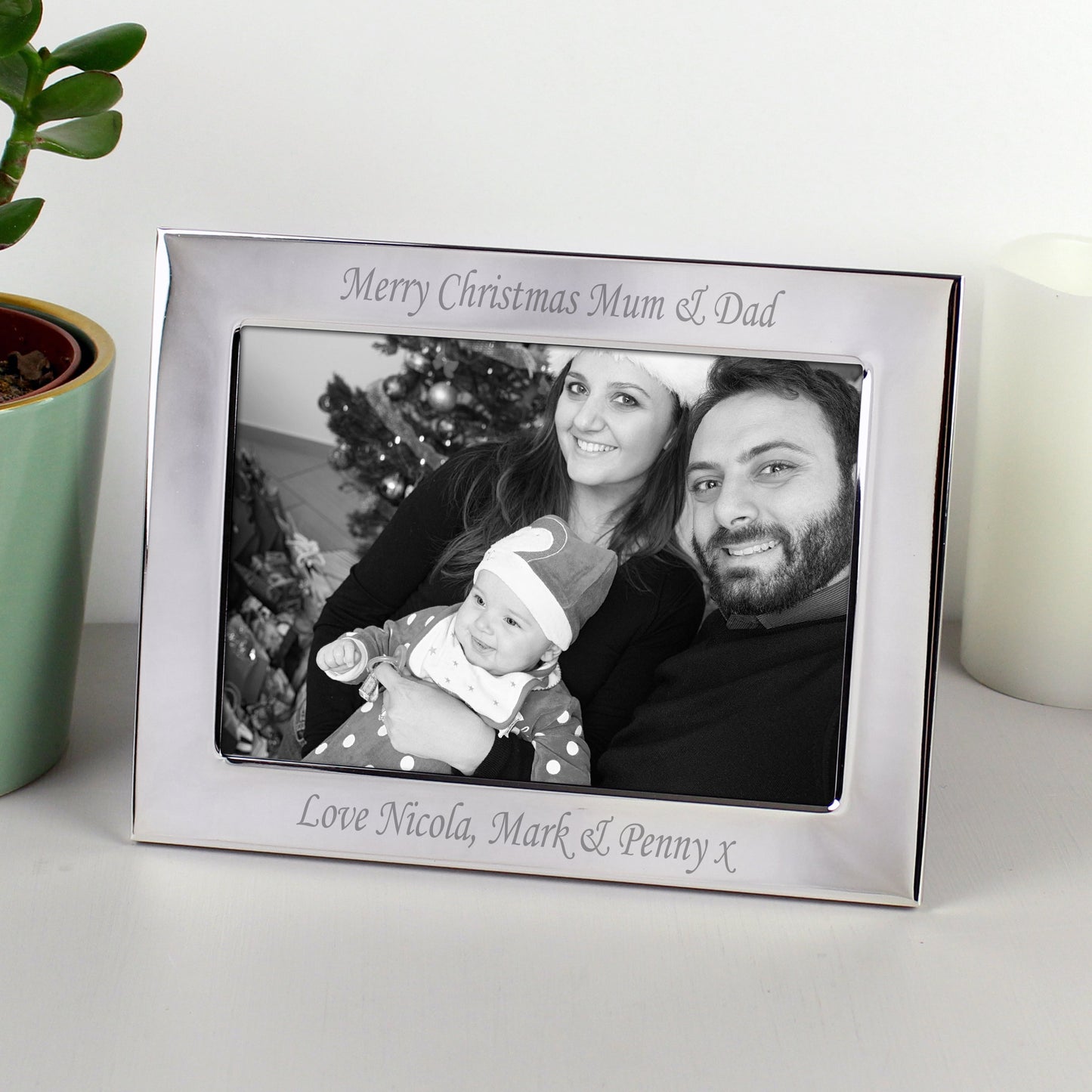 Personalised Silver Plated 6x4 Landscape Photo Frame: 5 - Photo Frames By Gift Moments