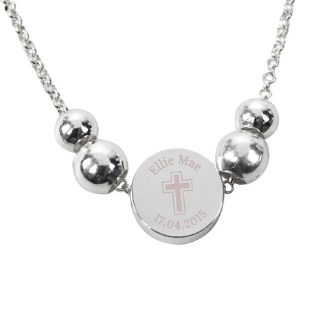Personalised Silver Plated Cross Round Bracelet: 5 - Bracelets By Gift Moments