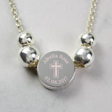 Personalised Silver Plated Cross Round Bracelet: 6 - Bracelets By Gift Moments