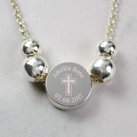 Personalised Silver Plated Cross Round Bracelet: 6 - Bracelets By Gift Moments