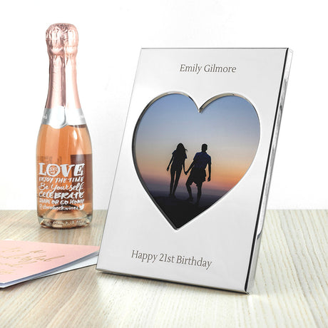 Personalised Silver Plated Heart Photo Frame: 5 - Photo Frames By Gift Moments
