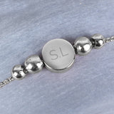 Personalised Silver Plated Initials Disc Bracelet: 5 - Bracelets By Gift Moments